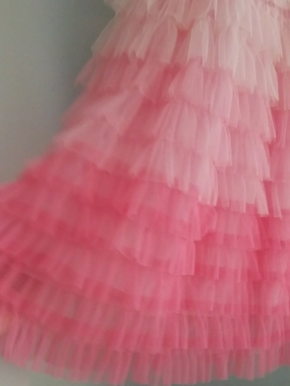 Lola + The Boys Light Pink Dress Tulle Skirt with Rainbow Jewel Trim